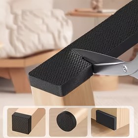 Resim 2 Rulo Büyük Sandalye Bacak Kaymaz Pedleri – Kesip Uygun, Sessiz & Dayanıklı Kaymaz Pedler Ayakkabı Tabanları ve Mobilya Bacakları için, Beyaz & Siyah, Aşınmaya Dirençli & Gürültü Azaltıcı Ev Temel, Sandalye Bacak Zemin Koruyucuları 
