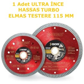 Resim BİTERSE Ultra İnce Hassas Turbo Elmas Testere 115 Mm Seramik Mermer Granit ve Poselen Kesici 