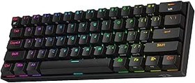 Resim Redragon K530 Pro Draconic%60 BT Türkçe Q Klavye/Kablolu / 2,4 GHz Kablosuz Mekanik, 61 Tuş, Hot-Swap Özellikli RGB Oyun Klavyesi, Dokunsal Kahverengi Anahtarlı, Windows/Mac/Android için 
