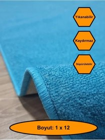 Resim Desensiz Kaydırmaz Yolluk Kilim Halı 1x12 Metre 