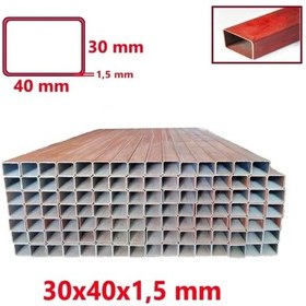 Resim 30x40x1.5mm Profil Astar Kırmızı Boyalı 1.5 Metre 