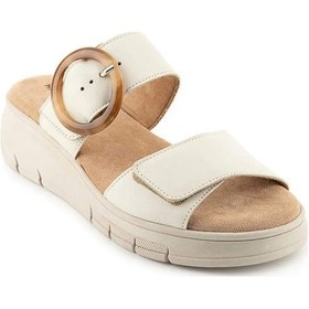 Resim Hush Puppies Pigem 625207 Hakiki Deri Kadın Terlik Krem Krem 