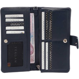 Resim Tergan Lacivert Hakiki Deri Erkek El Çantası - S1PC00001621-M80 