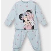 Resim Defacto Kız Bebek Disney Mickey & Minnie Pijama Takımı Uzun Kollu Penye Üst Uzun Alt F4594a525wnbe440 Mavi-be440 