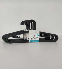 Resim EMEY Plastik Siyah Kıyafet Elbise Askısı Askılığı Gömlek Askısı Pantolon Askısı 12 ADET 