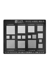 Resim Amaoe Üniversal Kalıp 0.12mm Bga Şablonu 0.3 0.35 0.4 0.5 