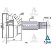 Resim MAHER 1723 Aks Kafası Dış Accent 95-06 Excel 90-94 Lancer 84-91 Getz 03-06 Benzinli 25X50X22 
