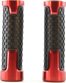 Resim Hightower Kırmızı 2 Adet Evrensel 7/8" 22mm Motor Tutacak Old School Bobber Tutamak 