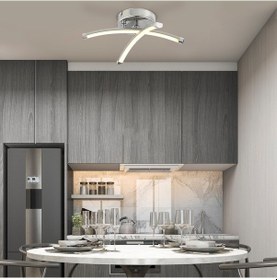 Resim Dosse 2Li Krom 15 Watt Plafonyer Modern Led Avize 