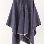 Resim Şık Özellikler Kadın Büyük Beden Hırka Şal - V Yaka, Asimetrik, Düz Renk, Akrilik, Dokuma, Rahat Büyük Açık Ön Kazak Sonbahar/Kış İçin 
