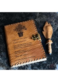 Resim Şeker Portakalı Deri Defter 