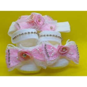 Resim BUKAWEAR Yenidoğan Bebek Set Bandana Külotlu Çorap Ve Ayakları 