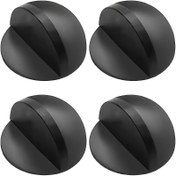 Resim 4 Paket Ağır Hizmet Tipi Kendinden Yapışkan Zemin Kapı Durdurucuları, Sert Zeminler ve Cam Kapılar için Kaymaz Duvar/Kapı Kirişleri, Ev Koruma için Plastik Kapı Durdurucusu 