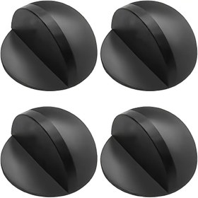 Resim 4 Paket Ağır Hizmet Tipi Kendinden Yapışkan Zemin Kapı Durdurucuları, Sert Zeminler ve Cam Kapılar için Kaymaz Duvar/Kapı Kirişleri, Ev Koruma için Plastik Kapı Durdurucusu 