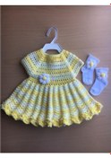 Resim Bebek Elbise (553149431) Sarı 