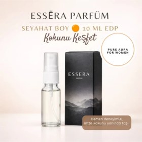 Resim Essera Parfüm Pure Aura Edp Kadın Parfüm 10 Ml Seyahat Boy Çiçeksi - Pudra 