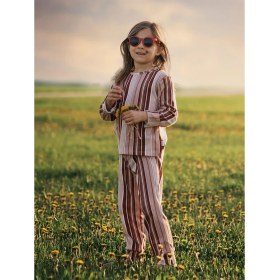 Resim Antebies Organik Pembe Uzun Kollu Kız Çocuk Pijama Takımı 