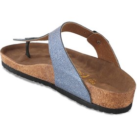 Resim Slazenger LUKE Kadın Parmak Arası Plaj Mavi Sim Terlik 