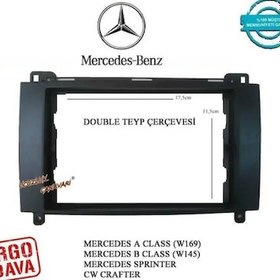 Resim Mercedes Doble Teyp Çerçevesi Kalıp Direk Uyumlu 