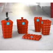 Resim Furrow Elegance Kırmızı 5 Li Banyo Seti 