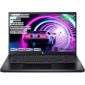 Resim Acer Nitro V 15 I5-13420H 16 GB 512 GB SSD RTX™ 4050- 6 GB 15,6" IPS FHD 144 Hz W11 Home NH.QNBEY.006+165 