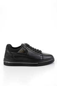 Resim Bambi Siyah Hakiki Deri Erkek Sneaker E01082011203 