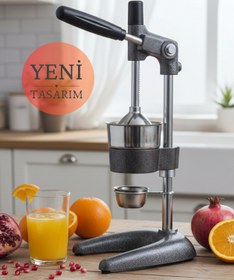 Resim Frapan Pios Profesyonel Meyve Sıkacağı Kollu Narenciye Nar Portakal Sıkacağı Sanayi Tipi Demir Döküm 