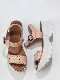 Resim Bueno Shoes Pudra Deri Kadın Dolgu Topuklu Sandalet 01ws7700 