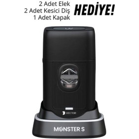 Resim Hector Monster S 8000 Rpm Type-c Tıraş Makinesi Siyah 