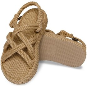 Resim Nomadic Republic Bodrum Platform Bej Kadın Sandalet Bej 