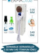 Resim Dermablue 0.50mm Dermaroller 540 Titanyum Iğneli Orijinal Derma R 