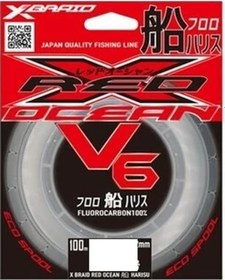 Resim Ygk X059 Red Ocean V6 100m 0,405mm Flourocarbon Misina - Standart 