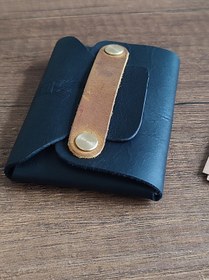 Resim sumerianwallet Deri Cüzdan Siyah - Avuçiçi Cüzdan Rfıd Kart Koruma Hediye 