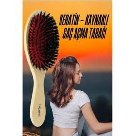 Resim Skygo Keratin Mikro Kaynak Saç Açma Fırçası Sağlıklı Ahşap 