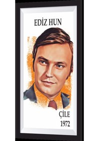 Resim ediz hun yeşilçam temalı çerçeve görünümlü mini ahşap poster 