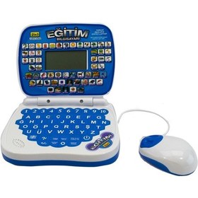 Resim Oyuncak Eğitici Laptop Mavi Bilgisayar Türkçe-ingilizce 
