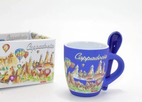 Resim River World Seri A Tekli Kahve Fincanı Yöresel Renkli 