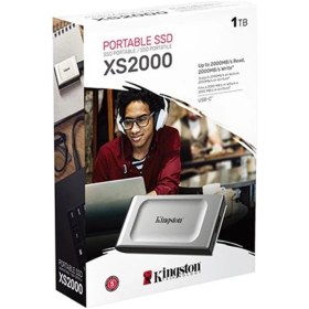 Resim Cash Dukkan Kingston 1tb SXS2000-1000GA USB 3.2 Type C Gri Gen 2 2000MB OKUMA-2000MB Yazma Taşınabilir SSD 