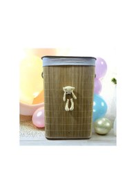 Resim Sever Bambu Peluşlu Çamaşır Sepeti Bambu 