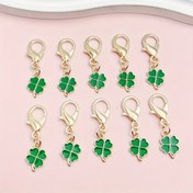 Resim 10 adet St. Patrick'S Günü Dört Yapraklı Biber Anahtarlık Seti - Yumurta Tokası, Yeşil ve Altın Alaşım, Mezuniyet, Okula Dönüş, Anneler Günü, Düğün ve Daha Fazlası İçin Mükemmel, Düğün Aksesuarları İçin İdeal Hediye | Festive Anahtarlık | Dayanıklı Metal, St. Patrick'S Günü Hediyeleri 