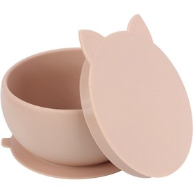 Resim Pandish KitTen Vakum Tabanlı Kapaklı Silikon Kase - Pembe - Pembe / Standart 