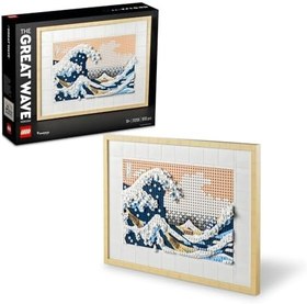 Resim LEGO Art Hokusai Büyük Dalga 31208 - Sanatsever Yetişkinler için Yılbaşı Hediyesi Fikri, 6 Kanvas Zemin ve Hokusai'nin İmzasını Taşıyan bir Karo İçeren Yaratıcı Model Yapım Seti (1810 Parça) 