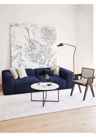 Resim Mira 2 Modüler İkili Koltuk Lacivert Keten Kumaş Lacivert 
