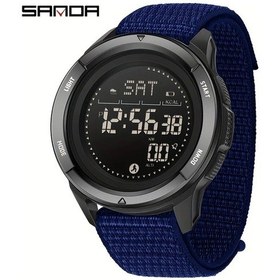 Resim Gaojunshop01 Sanda Erkek Spor Saati Adım Sayar Pusula Metronom Alarm Mavi Nylon Kordon Hediye Diğer 