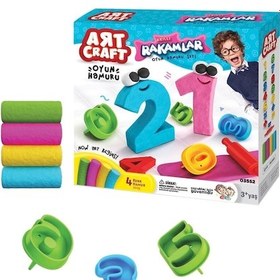 Resim 3d Rakamlar Oyun Hamur Seti 200 Gr. - Oyun Hamuru Seti - Hamur Setleri - Hamur Kalıpları Renkli 