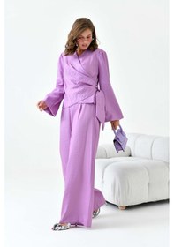Resim Ftz Women Kadın Pantolonlu Simli Takım Lila 30863-lila Lila 