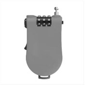 Resim Junzhuodianpu Evrensel Motosiklet Kaskı Şifre Kilidi Teleskopik Tel Halat Kablosu Hırsızlığa Karşı Güvenlik Kilidi Bavul Kask Gri 