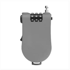 Resim Junzhuodianpu Evrensel Motosiklet Kaskı Şifre Kilidi Teleskopik Tel Halat Kablosu Hırsızlığa Karşı Güvenlik Kilidi Bavul Kask Gri 