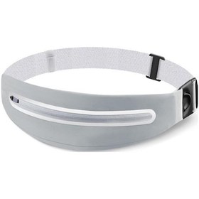 Resim Ximistore9 Gri Spor Kemer Çantası - Koşu Ve Fitness İçin 7.2 İnç Telefon Tutucu, 60-110 Cm Kemer, Çok Fonksiyonlu Mini Bel Çantası Gri 