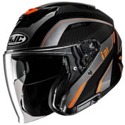 Resim HJC İ31 Reno MC7 Yarım Motosiklet Kaskı Siyah Turuncu 